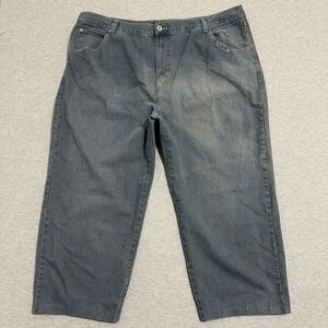 Roadblock Baggy Jeans Faded Y2K Streetwear Wide Leg Denim Blue Mens Size 50x32